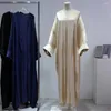 Etnik Giyim Mütevazı Abaya Müslüman Kadınlar Yarasa kol gevşek açık hırka maksi elbise Türkiye Kimono İslam Arap Robe Kaftan Dubai Eid Ramazan