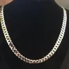 Mäns Flat Miami Cuban Link Chain 925 Sterling Silver 8mm Thick Italy Made 189s