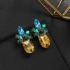 Серьги-гвоздики с кристаллами ананаса для женщин, горячая распродажа, массивные висячие серьги в стиле бохо со стразами, модные ювелирные изделия, Bijoux YQ240129