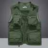 Gilet da uomo in rete casual outdoor fashion multi tasca gilet fotografico da pesca