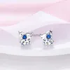 Stud 925 Sterling Silver Cute Unicorn Stud Earrings for Little Girl Crystal Cat Mouse Elephant Heart Star Earring Gift Jewelry Women YQ240129