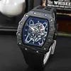 Full Diamond Men's Quartz Watch Casual Fashion Wine Barrel New style Hollow out