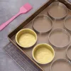 Baking Moulds Stainless Steel French Kitchen Confucius Cake Cheese Tart Ring Mold Round Hole Mousse DIY Decor Pastry Mould Tool