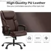 Other Furniture Executive Office Chair - Ergonomic home computer desk chair with wheels lumbar support PU leatheradjustable height and swivel Q240129