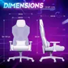 Inne meble RGB Gaming krzesło z światłami LED Ergonomiczne krzesło komputerowe dla dorosłych rozkładane krzesło do gry wideo z regulowanym lędźwiowym Q240129
