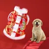 Kedi kostümleri Çin yılı köpek kostümü küçük köpekler için ejderha bornoz