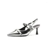 Dress Shoes High Heels Feminine Style Fashion Large Size Banquet Slim Sexy Silver Pointed Toe Not Tiring Single Foot