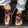 Sandaler 2024 Summer Ladies Casual Plus Size 35-43 Women's Boho Colorful Gladiator Flat Ankle Strap Beach