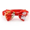 Vêtements de chien Noël Pet Bowknot Collier Père Noël / Bonhomme de neige Motif Cravate pour chiot chaton classique rouge vert chat collier fournitures