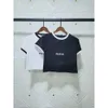 Womens Designer T Shirt Crop Top Letters Printed Tee Summer Tshirt Female Casual Hip Hop Short Sleeves Rock Streetwear Camisole Crew Neck Fashion Cotton Tops