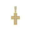 New Iced Out Hip Hop Cross Pendant High Quality Lab Grown Diamond Bling Cross Charms Necklace Trendy Wholesale Religious Pendant