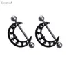 Gual 2pcs Product Personality Stainless Steel Strawberry Cake Rabbit Ear Breast Ring Body Exquisite Piercing Jewelry 240127