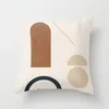 Oreiller moderne minimaliste abstrait taie d'oreiller géométrique peau de pêche velours canapé voiture