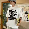 特大のTシャツメンY2Kトップコットンプリントカーサマーハラジュクストリートウェアグラフィックショートスリーブティーヴィンテージ美学服240126