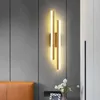 Lâmpada de parede moderna linha interior tira acrílico led luz nórdico minimalista elegante para quarto sala estar tv fundo escada corredor