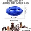 Jouets pour chiens à mâcher durable grinçant pour les mâcheurs agressifs balle à mâcher dure interactive presque indestructible moyenne grande race goutte de Otnht