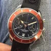 2021 NUEVO Bre 1884 Reloj para hombre Movimiento de cuarzo Relojes de pulsera Cronógrafo Esfera negra Fecha Correa de caucho Relojes de metal 228O