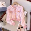 Women's Sweaters 22ss pink designer sweater women Crew Neck knit cardigan sweaters long sleeve womens clothing