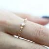 Collier 14K Gold rempli de zircon anneaux de chaîne à la main Anneaux minimalismalismalisms Bague de bijoux Femme anillos joyas aneis boho anneaux pour femmes