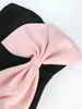 Aomei Party Formal Dresses Women Tube Top Black Pink Big Bow Patchwork Bodycon High midje Slim Fit Evening Club Event Midi Blänningar 240126