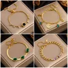 Bracciale rigido con ciondolo in oro giallo 14 carati per donna, nuova tendenza, gioielli da polso antiruggine, regali per feste, bijoux