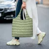 Shopping Bags Green Flower Girls Grocery Funny Canvas Shopper Tote Shoulder Bag Big Capacity Washable Pography Handbags