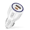 60W超高速充電カー充電器クイックチャージ30W PD USB C CAR PHONE CHARGER POWERADAPTER SAMSUNG S24 S23 XIAOMI HUAWEI iPhone 14 15 iPad 2 3 4 LG