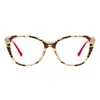 Sunglasses Frames Large Cat Eye Glasses And Acetate Temple With Spring Hinge For Prescription Lenses