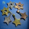 Produttore di gioielli Je Star Of David Ciondolo placcato oro Sier VVS Moissanite Hip Hop Rock Set regalo per donna Uomo Hipster