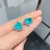 Sets Luxury Paraiba Heart Necklace Earring Brand Set Wedding Dinner Party Jewelry Anniversary Gift High Quality Fashion Dropshipping