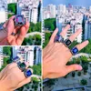 Band Rings BEIER 316L Stainless Steel VIKING Colorful Stone Trend Men's Ring Double-Sided Axe High Quality Jewelry Dropshipping LLBR8-164R 240125