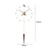 Wandklokken Massief Houten Klok Modern Design Metaal Luxe Horloges DIY Home Decor Stille Woonkamer Orologi Da Parete Gift