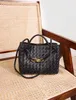 Designer Bag Buckle Andiamo Original Leather Woven Women's Portable Single Shoulder Crossbody Official Document Mini Tote Bag