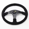 Steering Wheel Covers Leather Suede Car Racing Sport Assembly Universal 14inch High Performance Modified Parts with Horn Button Module