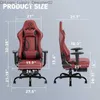 Andere Möbel JOYFLY Gaming-Stühle mit Fußstütze Ergonomische hohe Rückenlehne für Erwachsene Teenager Liegecomputer mit Q240129