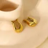 Серьги-кольца, минималистичные серьги-кольца из нержавеющей стали U-образной формы, позолоченные 18-каратной геометрической пряжкой для женщин, модные ювелирные изделия, подарок