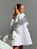 Robes de fille princesse été volants blanc luxe robe de vacances sans manches mariage espagnol enfants enfant fête Costume bébé vêtements