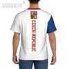 T-shirts pour hommes T-shirt de sport serré République tchèque Drapeau Tchèques 3D pour hommes Femmes Tees Jersey Vêtements Football Football Fans Cadeau T-shirt patriotique