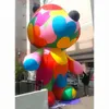En gros de haute qualité personnalisé 3/4/6/8m Publicité gonflable Rainbow Cartoon Bear Sanging ou debout pour la promotion du centre commercial extérieur