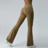 Pantalones activos de Yoga para mujer, pantalones acampanados de cintura alta, mallas elásticas para gimnasio, mallas deportivas informales acampanadas