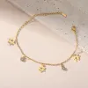 David Star Armband Dames 14k Geel Goud Joodse Sieraden Verstelbare Zeshoekige Transparante Zirkoon Armband Sieraden