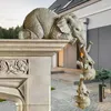 Dekoracje ogrodowe 3 kawałki słonia matka wisząca 2 baby kawaii szczęśliwa dekoracja statua figurki żywiczne rzemiosło domowe salon