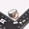 Huge Morganite With Multi White Crystal Zircon 925 Sterling Silver Ring For Women and Men Size 6 7 8 9 10 11 F1512294m