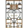 Dekorativa plattor Hjärtformat Office Display Rack Iron Art Antique Storage Beauty Salon Barber Shop Cabinet