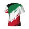 T-shirts pour hommes Nom personnalisé Nunber Koweït Drapeau Couleur Hommes T-shirt de sport serré Femmes Tees Jersey pour les fans de football de football