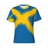 Мужские футболки на заказ, имя Nunber, цвет флага Швеции, мужские облегающие спортивные футболки, женские футболки, трикотаж для любителей футбола