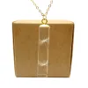 Colliers Dandelion Faire un souhait transparent cube résine gold couleurs pendentif chaîne collier long femmes bijoux boho bijoux bohème fait à la main