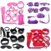 Adult Toys 7Pcs Sex Bondage Kit Adult Games Set BDSM Handcuff Footcuff Whip Rope Blindfold for Couples Erotic Toys SM Products