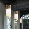 Pendant Lamps Chinese Style Lights Bamboo Hand Make Suspension Luminaire Dining Room Hanging Loft Living