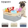 Dog Apparel Storage Toy Basket Personalized Pet Customized Name Box Organizer For Leashes Collars Clothes Supplies